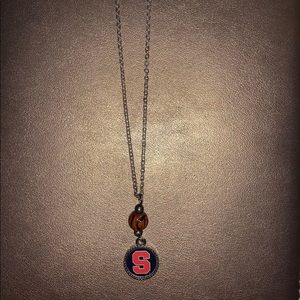 Silver Syracuse Basketball Necklace
